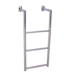 Boating Accesories: Stainless Steel 90 degree angled platform ladder
