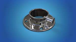 Ski pole base with quick release pin