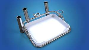 Bait Stations: Small bait station with 3 x rod holders and 1 x can holder attaches with 2” 50.8mm ski clamp