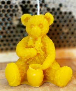 Products: Hungry Teddy beeswax candle