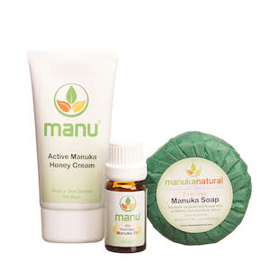 Treatments: Eczema & Dermatitis Care Bundle – Natural Manuka Oil, Cream & Soap