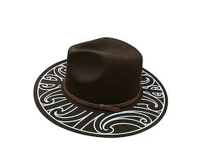 Hats Potae: Brown Maori Fedora Hat