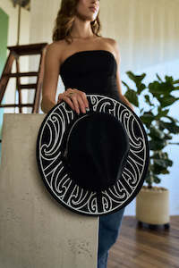 Hats Potae: Black Maori Fedora Hat