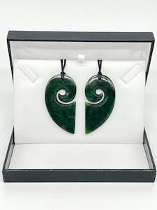 All Pounamu: Joined Heart Pounamu Necklaces