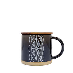 Black Glazed Ceramic Mug - Moana Rd