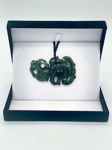 Tiki Side Hanging Pounamu Necklace