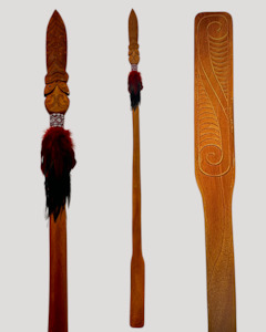 Wooden Collection: Taiaha Wood Carving