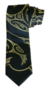 Manaia Tie Gold/Black