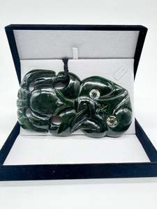 Tiki Side Hanging Pounamu Necklace