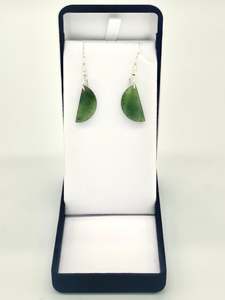 Half circle Pounamu Earrings