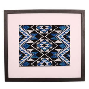 Gifts Under 21: Glass Framed Blue Taniko Band