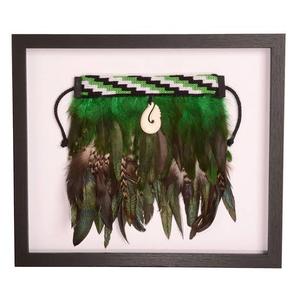 Gifts Under 21: Glass Framed Mini Green Korowai