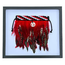 Gifts Under 21: Glass Framed Mini Red Korowai