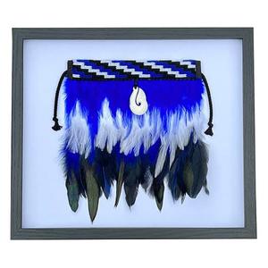 Gifts Under 21: Glass Framed Mini Blue Korowai
