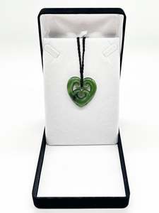 Small Quad Koru Heart Pounamu Necklace