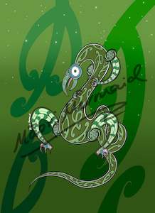 Prints: Green Manaia