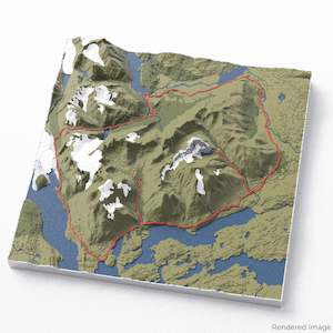 Featured: Torres del Paine O Circuit 3D Map