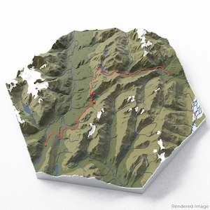 Routeburn Track Great Walk 3D Map