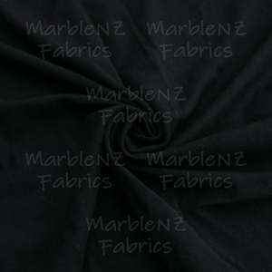 Solids: Black Solid 95cm - Bamboo Lycra