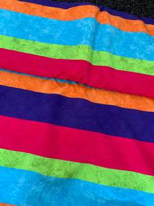 Cotton Lycra: Spring pop stripe- Cotton Lycra