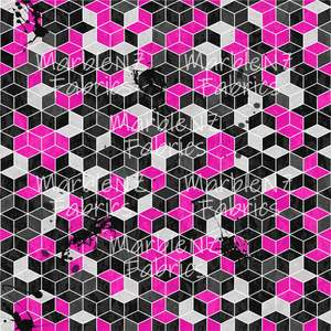 Boardshort: Splatter Pink Geo - Boardshort