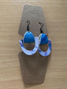 Marble Makes: Vinyl Drop Earrings - Semi Circle