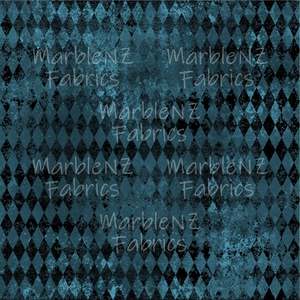 Teal Harlequin - Bamboo French Terry