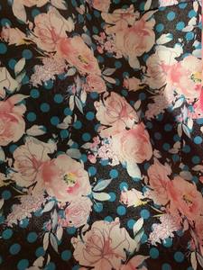 Faux Leather: Polka Pink floral - Faux Leather