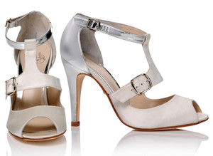 Products: Tani Peep Toe T Bar Wedding Shoe Margaret Wray Bridal Designer Wedding Dresses & Couture - Otago, NZ