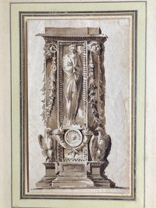 unidentified (French, XVIIIth-century?)Study for an architectural sculptureFrenc&hellip;