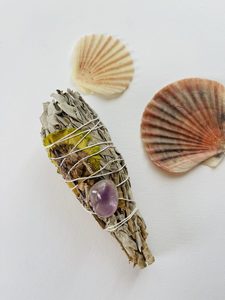 Smudge: Sage + Wild Flowers + Amethyst - Marigold and Amber