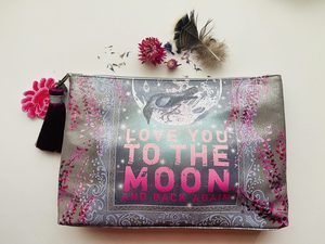 Accessory Clutch, Papaya, Moon and Back - Marigold and Amber