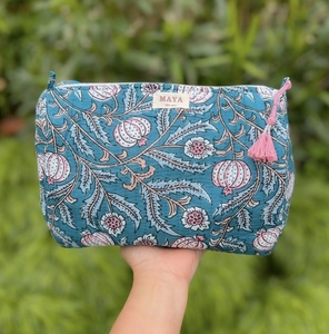 Products: Cotton Purse, Teal Paisley - Marigold and Amber