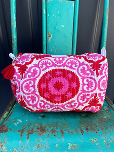 Cotton Purse: Pink and Red Mandala - Marigold and Amber