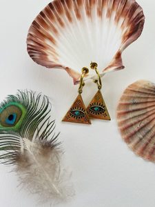 Products: Eye of Protection Earrings - Marigold and Amber