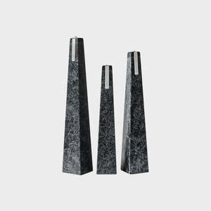 Living Light: Living Light Icicle Candle Sandalwood Small (Black)