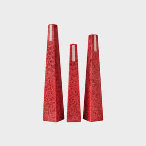 Living Light Icicle Candle Pohutukawa Medium (Red)