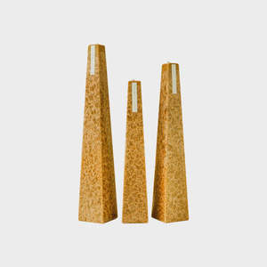 Living Light Icicle Candle White Lily Large (Gold)