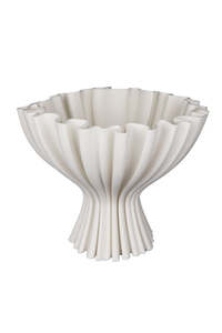Flower Systems Cleo Compote Vase - White