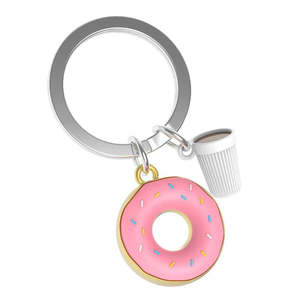 Stellar Haus Metalmorphose Keyring - Donut & Coffee