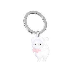 Stellar Haus Metalmorphose Keyring - White Cat