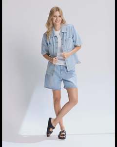 Stella Gemma: Stella + Gemma Dillon Shirt - Light Wash