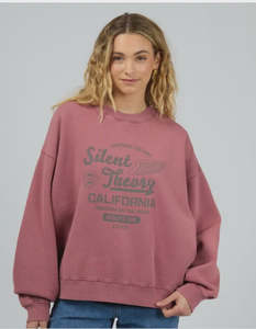 Silent Theory: Silent Theory Vintage Denim Crew - Cherry