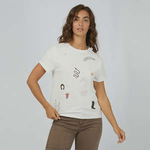 All About Eve Western Dreamer Regular Tee - Vintage White