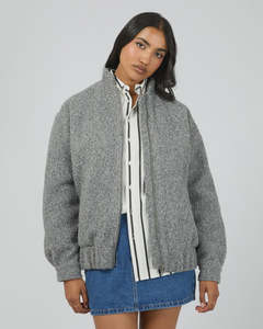 All About Eve: All About Eve Tahlea Bomber Jacket - Grey Marle