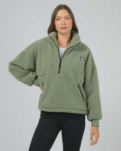 All About Eve: All ABout Eve Amara Quarter Zip Teddy - Khaki