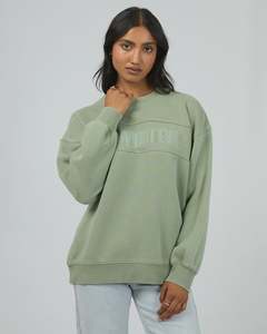All About Eve: All About Eve Vital Washed Oversized Crew - Khaki