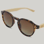 Moana Rod: Moana Road Sunglasses - Rocca Tortoise w Wooden Arms
