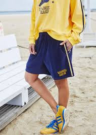 Hammill & Co Urban Velour Short - Navy/Yellow