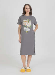 Federation Bebe Dress Peony's Ducted - Coal